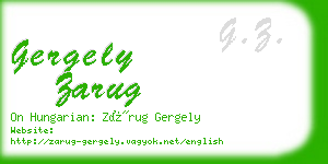 gergely zarug business card